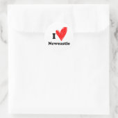 I Love Newcastle Ronde Sticker (Tas)