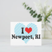 I Love Newport, RI Briefkaart (Staand voorkant)