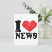 I Love News Briefkaart (Staand voorkant)