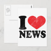 I Love News Briefkaart (Voorkant / Achterkant)