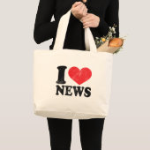 I Love News Grote Tote Bag (Voorkant (product))