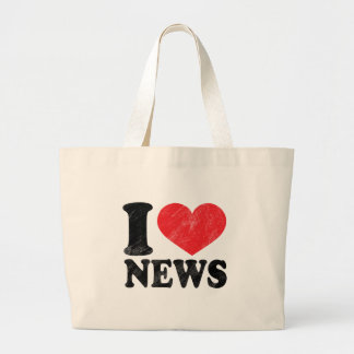 I Love News Grote Tote Bag