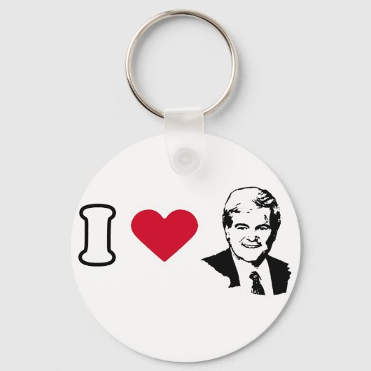 I Love Newt Gingrich Sleutelhanger (Voorkant)