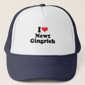 I Love Newt Gingrich Trucker Pet (Voorkant)
