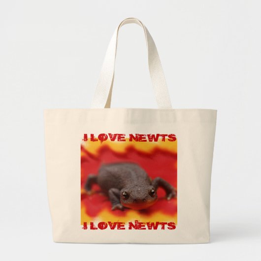 I Love Newts Handbag Grote Tote Bag (Voorkant)