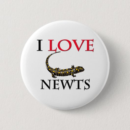 I Love Newts Ronde Button 5,7 Cm (Voorkant)