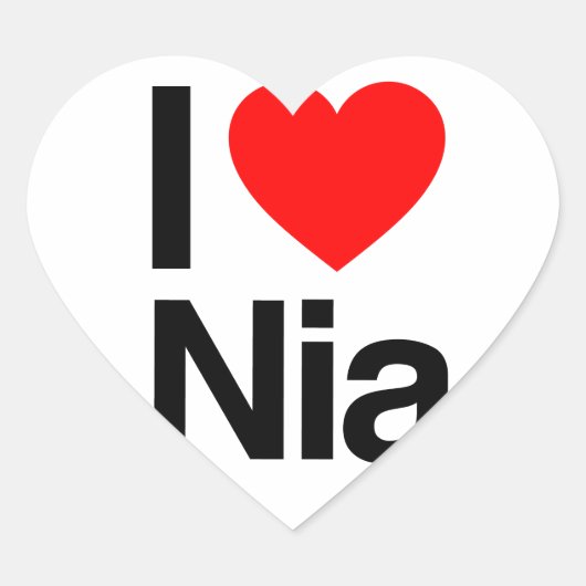 i love nia hart sticker (Voorkant)
