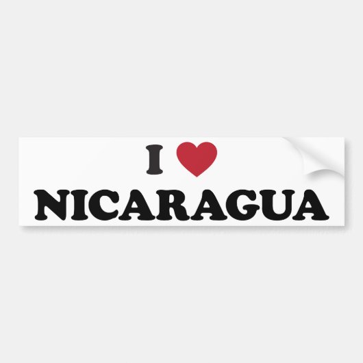 I Love Nicaragua Bumpersticker (Voorkant)