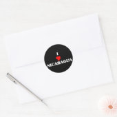 I Love Nicaragua Ronde Sticker (Envelop)