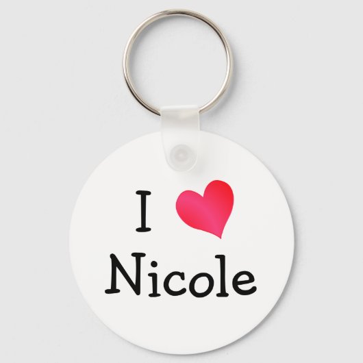 I Love Nicole Sleutelhanger (Voorkant)
