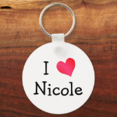 I Love Nicole Sleutelhanger (Voorkant)