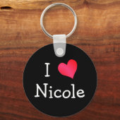 I Love Nicole Sleutelhanger (Voorkant)