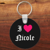 I Love Nicole Sleutelhanger (Voorkant)