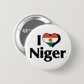 I Love Niger Flag Ronde Button 5,7 Cm (Voorkant /achterkant)
