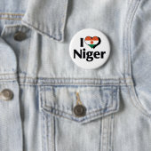 I Love Niger Flag Ronde Button 5,7 Cm (In situ)