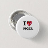 I Love Niger Ronde Button 3,2 Cm (Voorkant /achterkant)