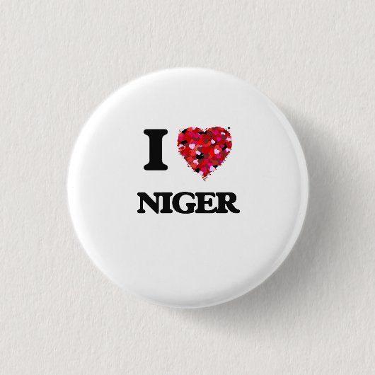 I Love Niger Ronde Button 3,2 Cm (Voorkant)