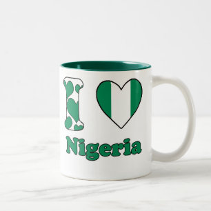 I love Nigeria Tweekleurige Koffiemok