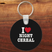 I Love Night Cereal Funny For Men Women  Sleutelhanger (Voorkant)