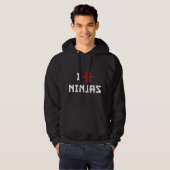 I Love Ninjas Hoodie (Voorkant volledig)