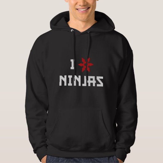 I Love Ninjas Hoodie (Voorkant)