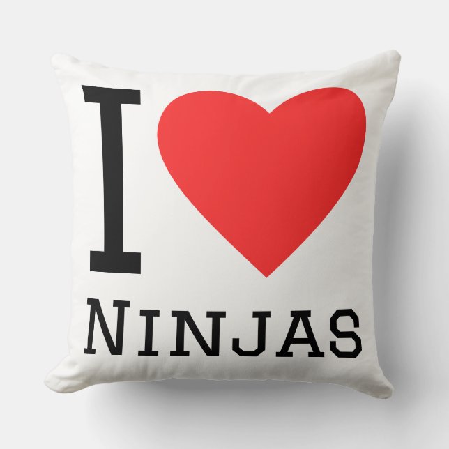 I love ninjas kussen (Voorkant)
