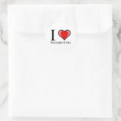I Love Ninjutsu Ronde Sticker (Tas)