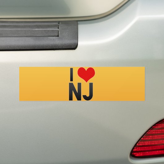 I Love NJ Bumpersticker (Op auto)
