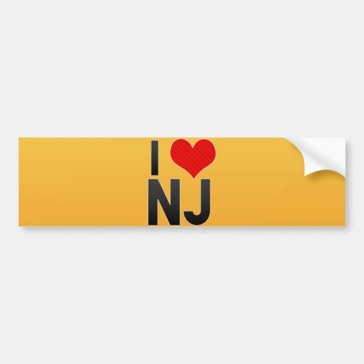 I Love NJ Bumpersticker (Voorkant)