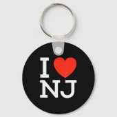I Love Nj - Heart T Shirt For New Jersey Lovers  Sleutelhanger (Voorkant)