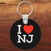 I Love Nj - Heart T Shirt For New Jersey Lovers Sleutelhanger (Voorkant)