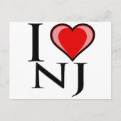 I Love NJ - New Jersey Briefkaart (Voorkant)