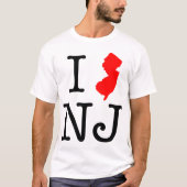 I Love NJ New Jersey T-Shirt (Voorkant)