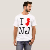I Love NJ New Jersey T-Shirt (Voorkant volledig)