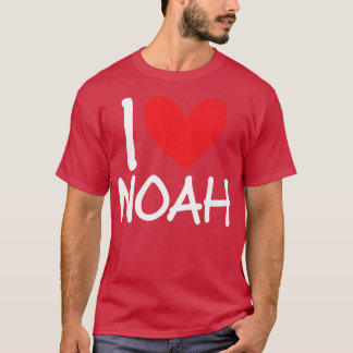 I Love Noah Name Persoonlijke Mannen Guy BFF Frien T-shirt