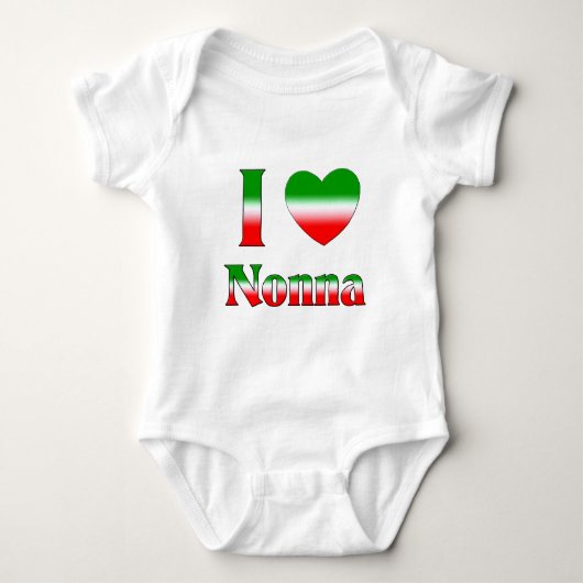I Love Nonna (Italiaanse grootmoeder) Romper (Voorkant)