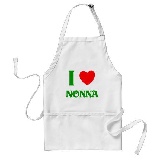 I Love Nonna Standaard Schort (Voorkant)