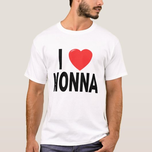 I Love Nonna T Shirt (Voorkant)