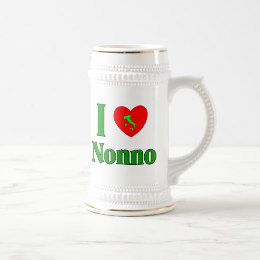 I Love Nonno (Italiaanse grootvader) Bierpul (Rechts)