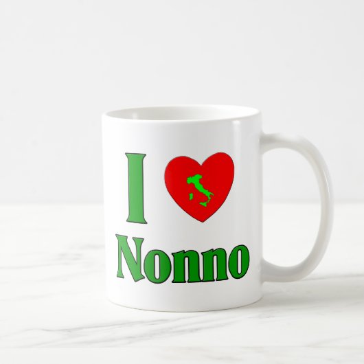 I Love Nonno (Italiaanse grootvader) Koffiemok (Rechts)