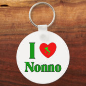 I Love Nonno (Italiaanse grootvader) Sleutelhanger (Voorkant)