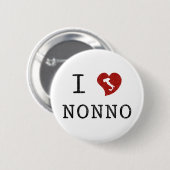 I Love Nonno Ronde Button 5,7 Cm (Voorkant /achterkant)