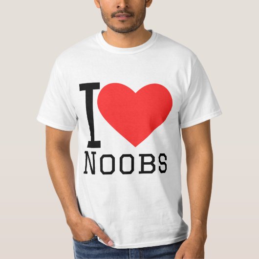 I love noobs t-shirt (Voorkant)