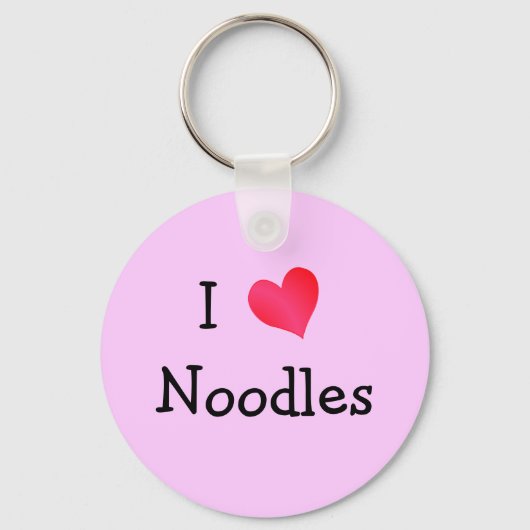 I Love Noodles Sleutelhanger (Voorkant)