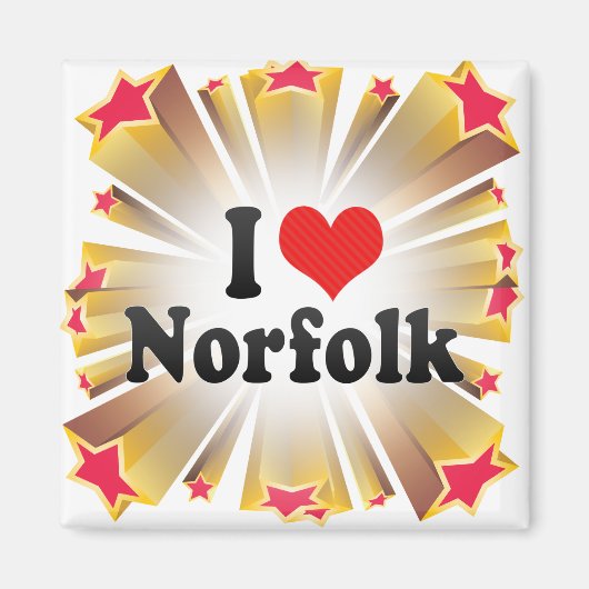 I Love Norfolk Magneet (Voorkant)