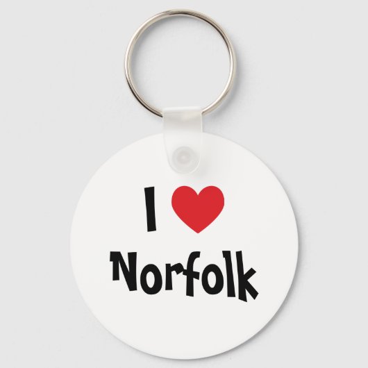 I Love Norfolk Sleutelhanger (Voorkant)
