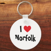 I Love Norfolk Sleutelhanger (Voorkant)