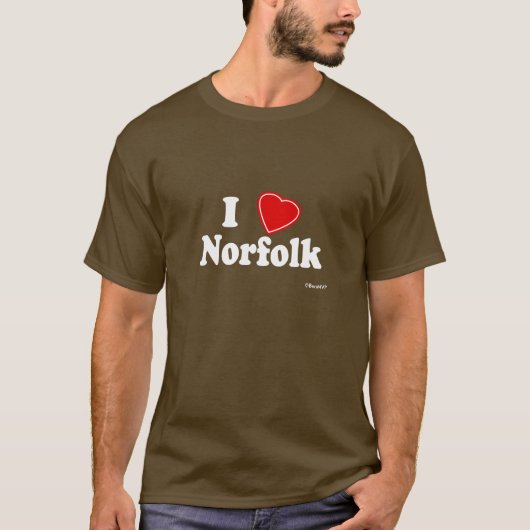 I Love Norfolk T-shirt (Voorkant)