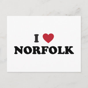 I Love Norfolk Virginia Briefkaart