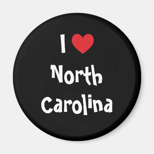 I Love North Carolina Magneet (Voorkant)